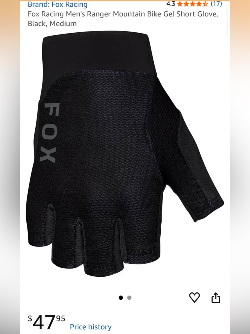 Fox Racing Biking Glove - Picture 3 of 3